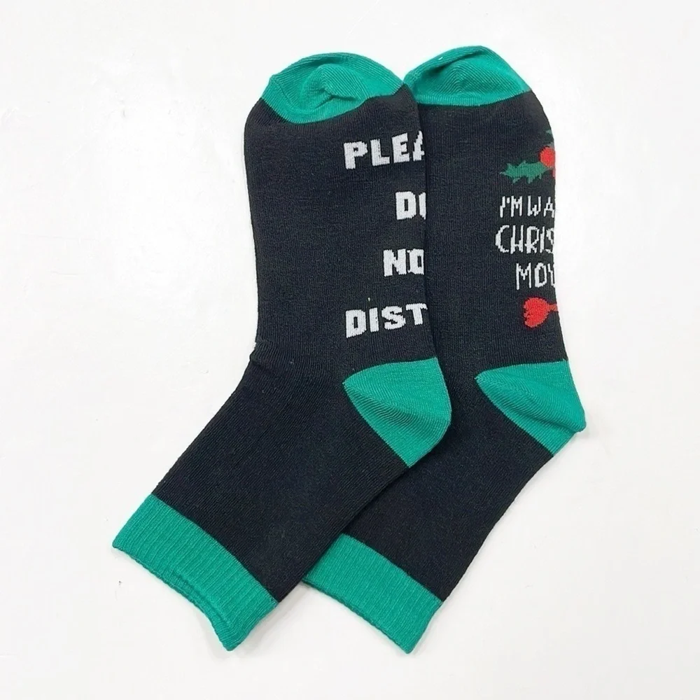 I’m Watching Christmas Movies Please Do Not Disturb socks